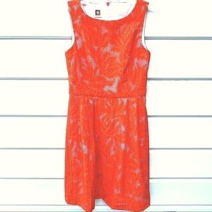 Anne Klein Sleeveless Dress Size 2 Tangerine